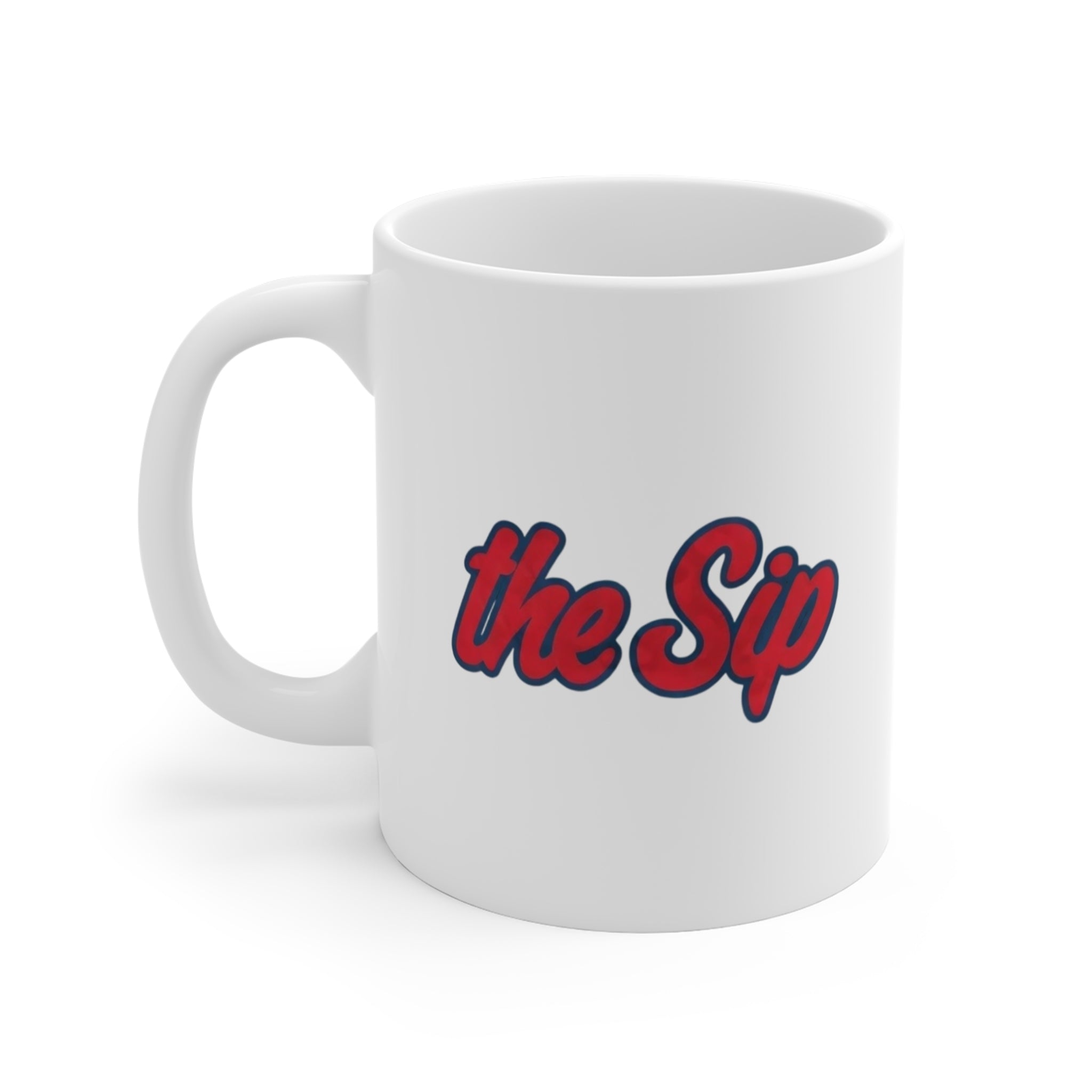 Mug — "The Sip" Red Script Coffee Mug (11 oz)