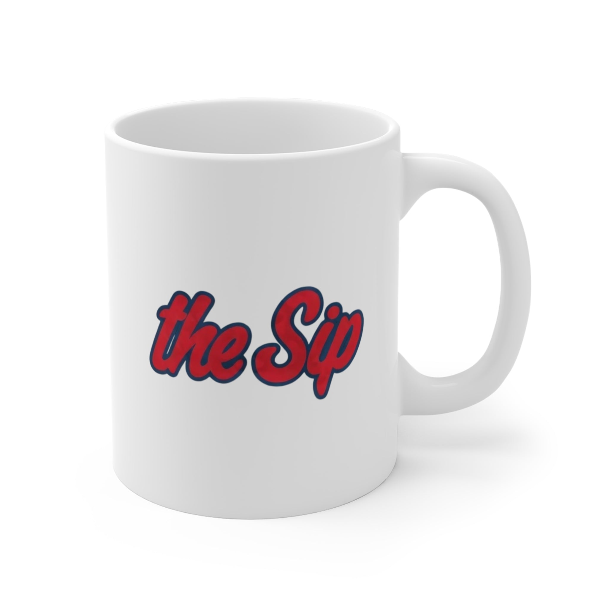Mug — "The Sip" Red Script Coffee Mug (11 oz)