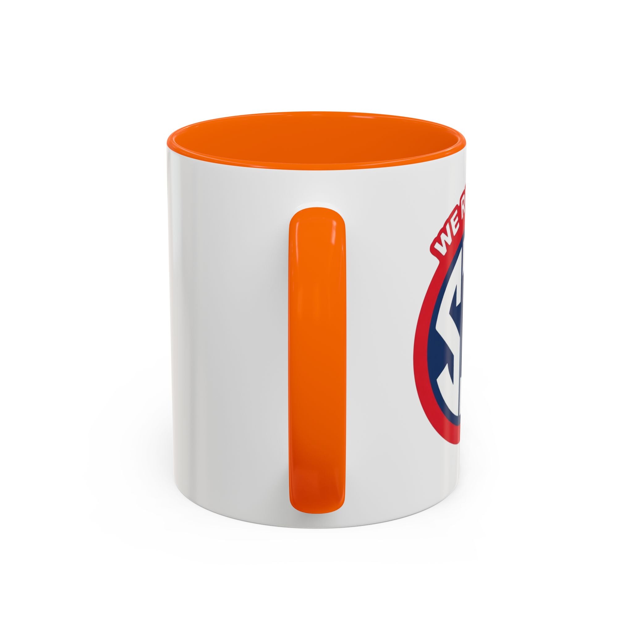 We Run The SIP Coffee Mug — Bold Retro Logo Accent Mug